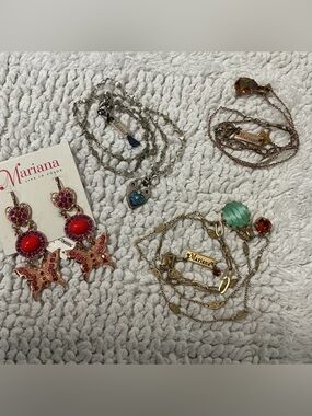 MARIANA Live In Color Jewelry Bundle 3 Necklaces 1 Butterfly Earrings Swarovski